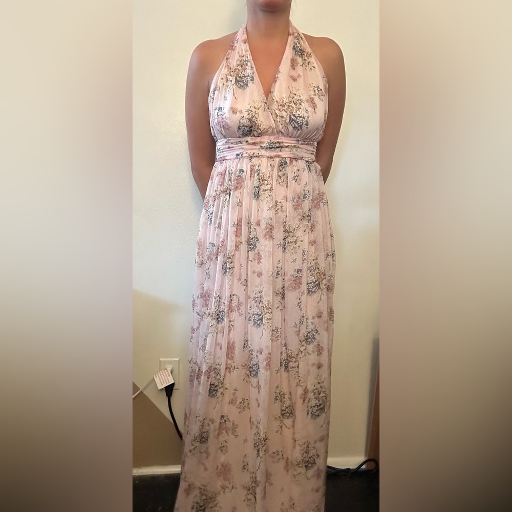 Floral Halter Maxi Dress